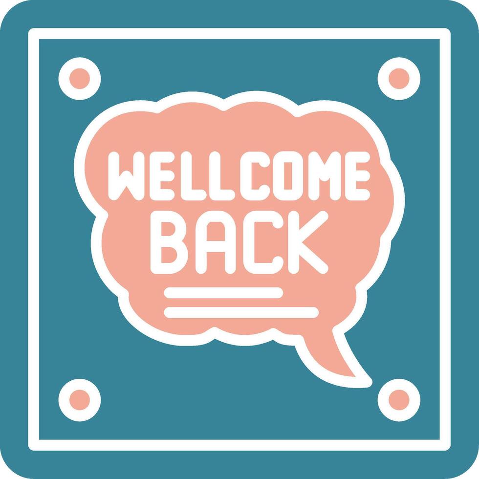 Welcome Back Crystal App Emblem vector