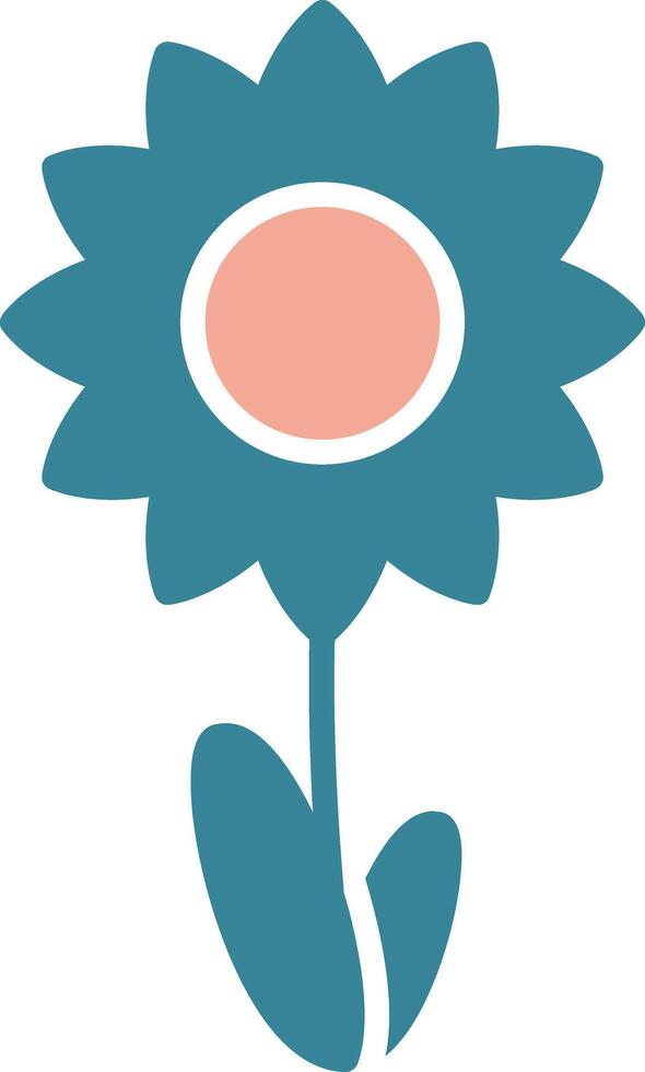Peony Expressive Digital Mark vector
