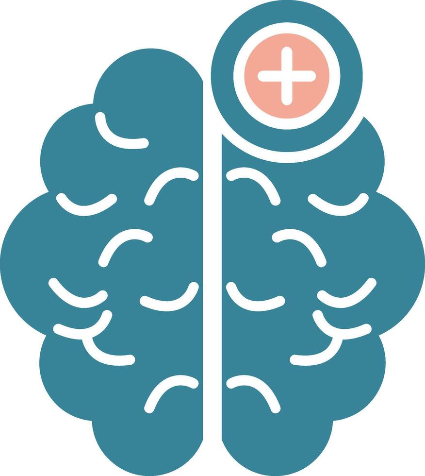 Brain Vibrant Digital Mark vector