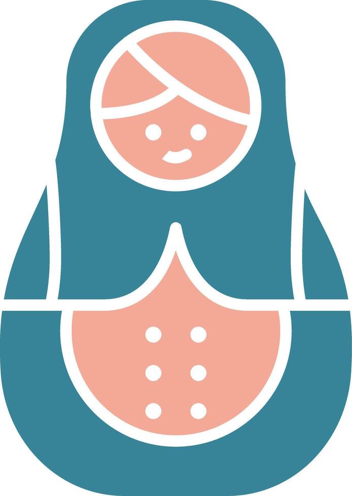 Matryoshka Doll Premium Grid Token vector