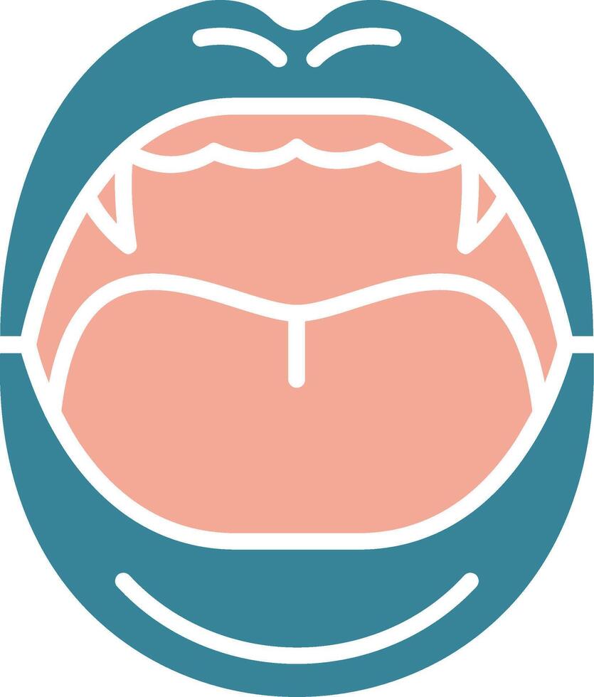 Mouth Simplified Style Glyph vector