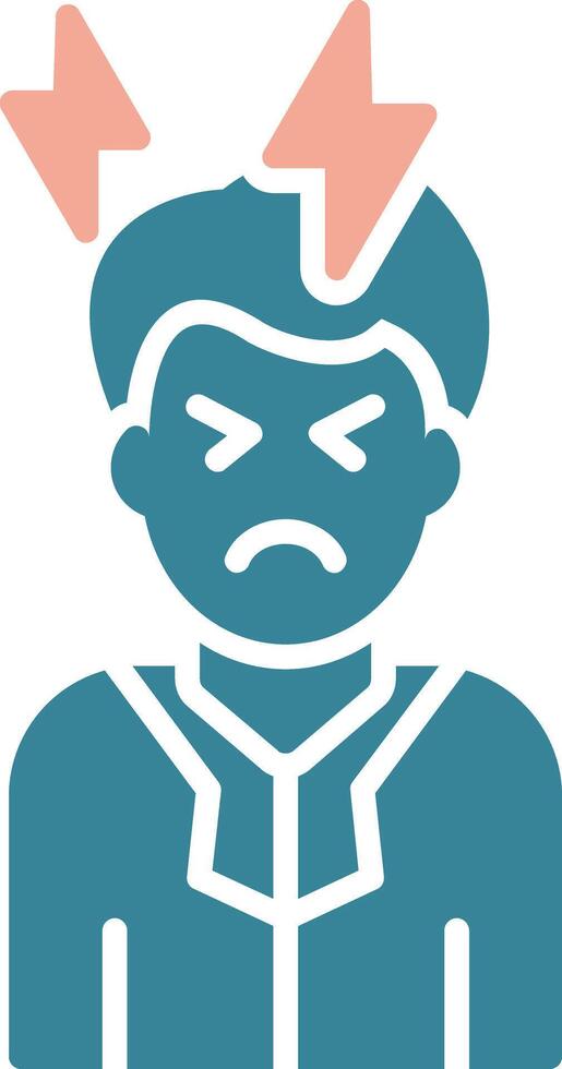 Headache Crystal Style Glyph vector