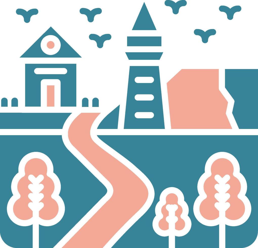 Lighthouse Crystal Core Icon vector