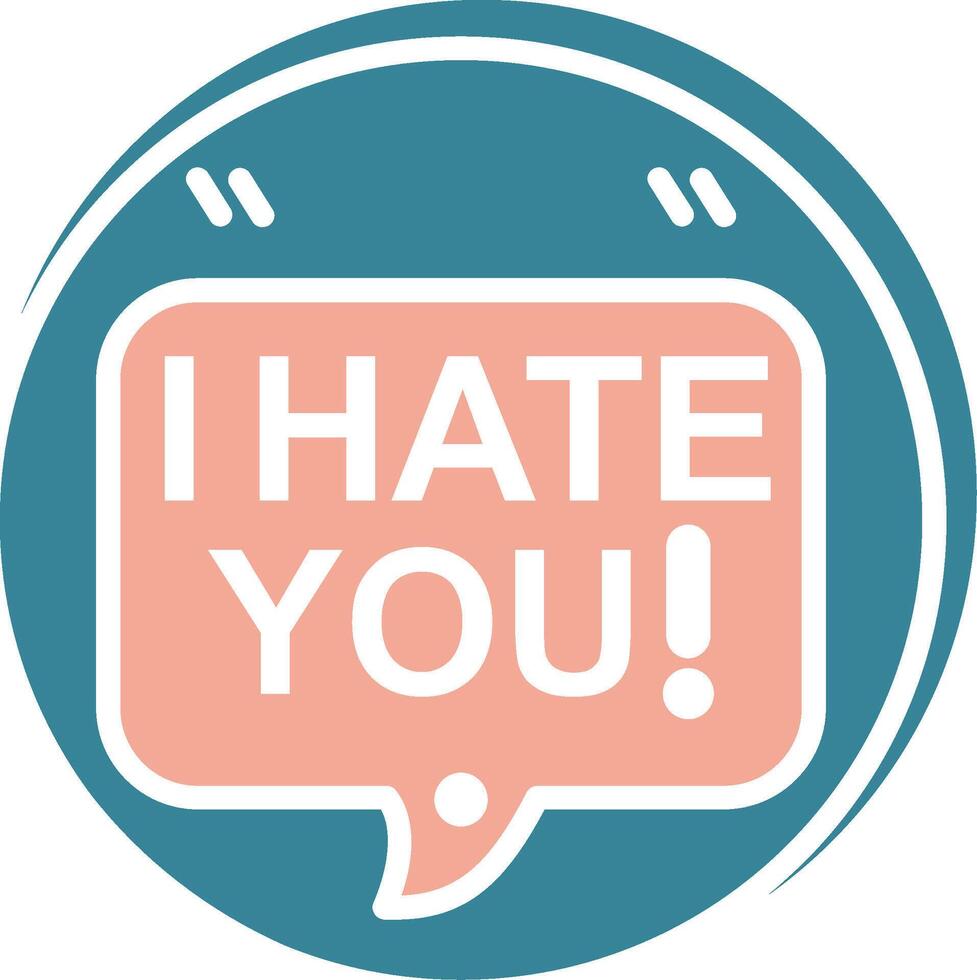 Hate You Simplified Tech Element vector