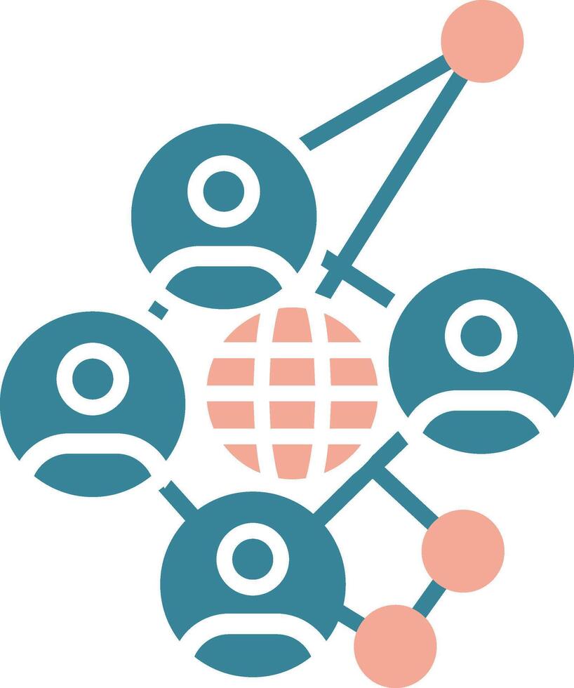 Networking Virtual Line Art vector
