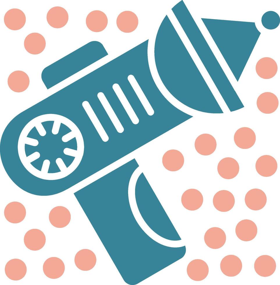 Space Gun Neon Web Symbol vector