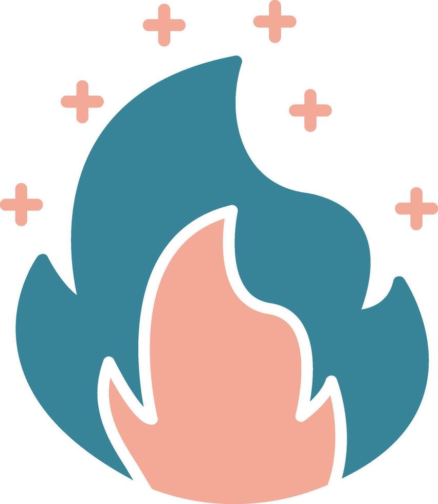 Fire Simplified Icon Fragment vector