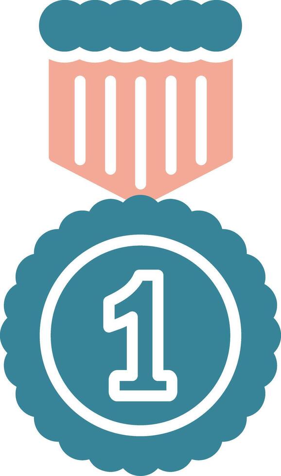 1st Prize Colorful Core Icon vector