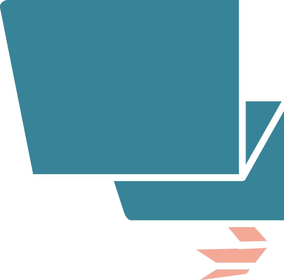 Folded Ribbon Interactive Graphic Module vector