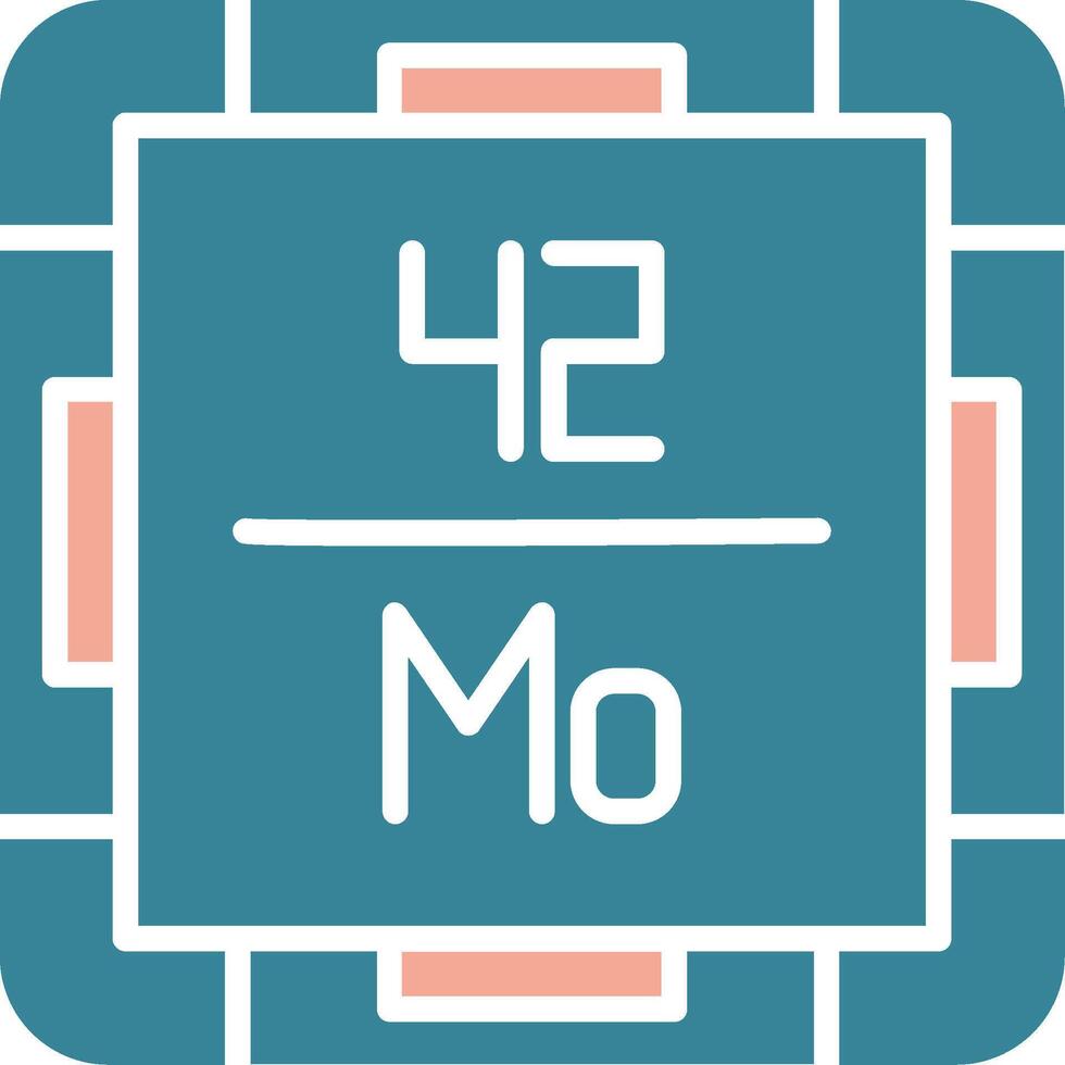 Molybdenum Simplified Icon Fragment vector