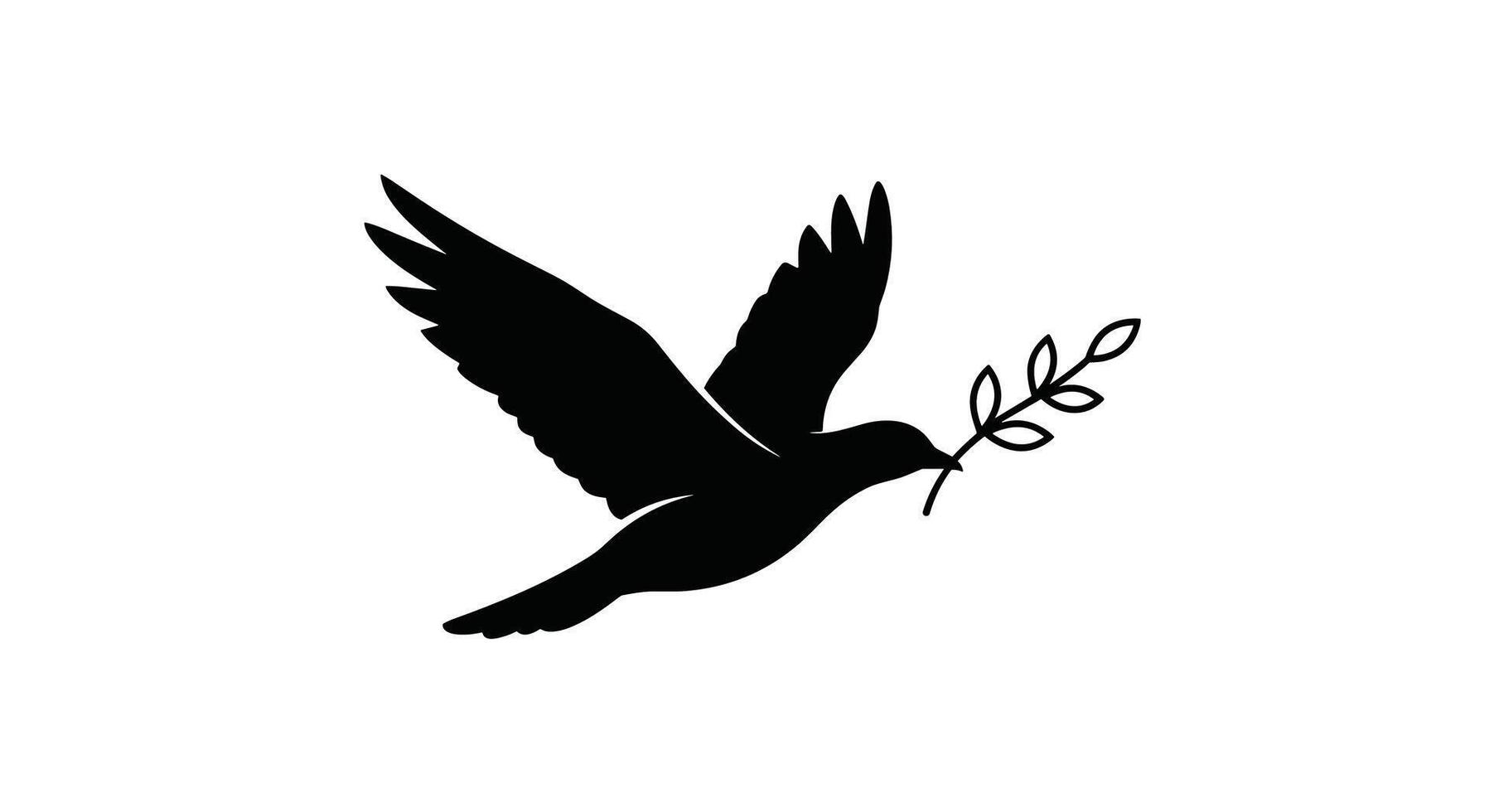 The Silent Messenger Dove Carrying a Symbol of Hope vector