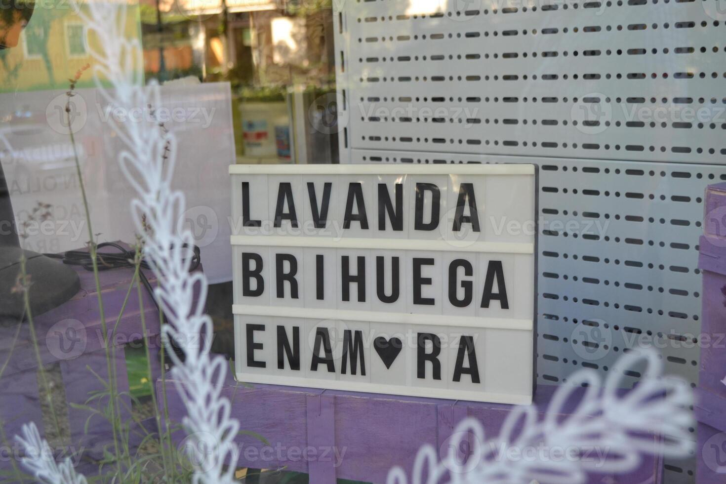 Lavender festival in Brihuega, Spain - celebrating nature and romance. Brihuega enamora. Brihuega makes you fall in love - in Spanish photo