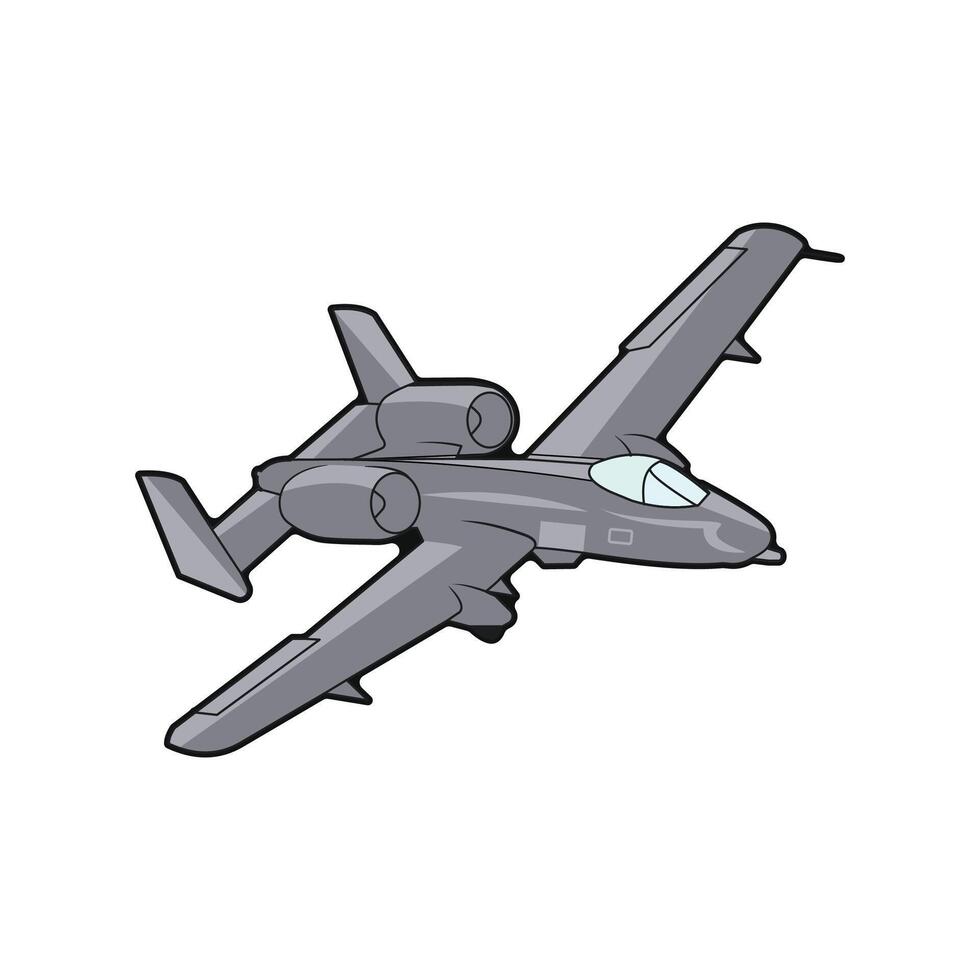 A 10 Warthog Jet Military Aircraft Illustration vector