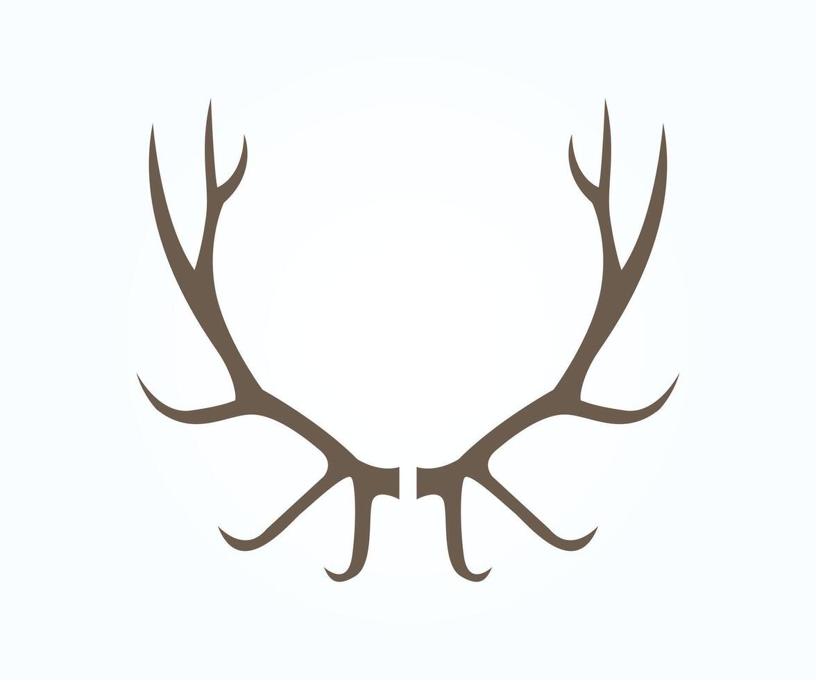 deer antlers icon, illustration, elk antler on white background graphic art vector