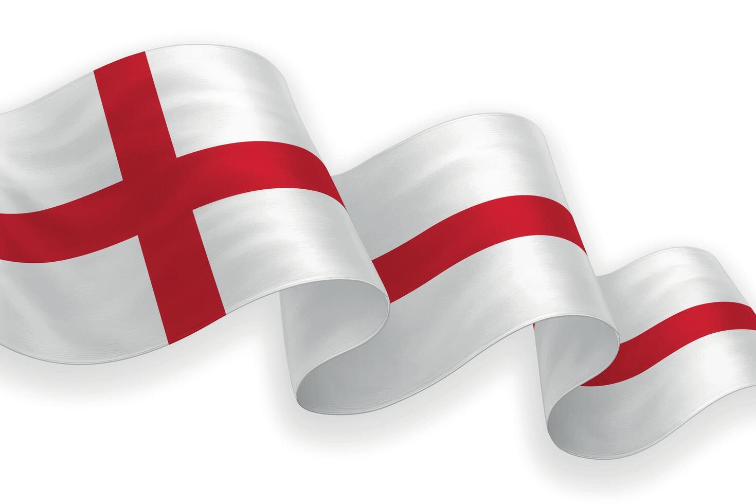 England national flag waving on white background vector