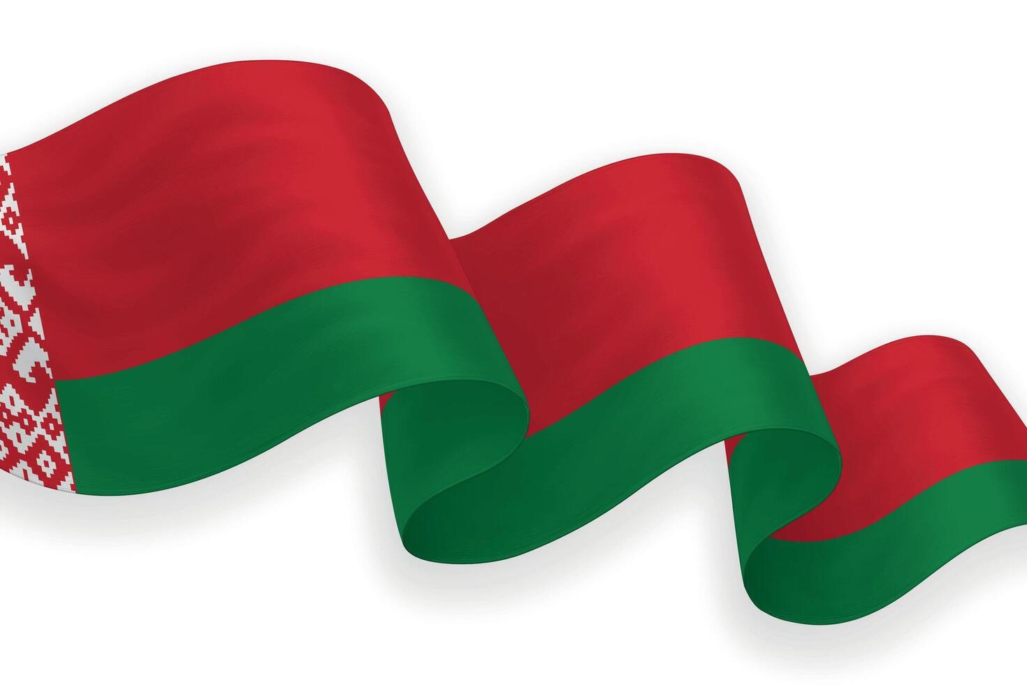 Belarus national flag waving on white background vector