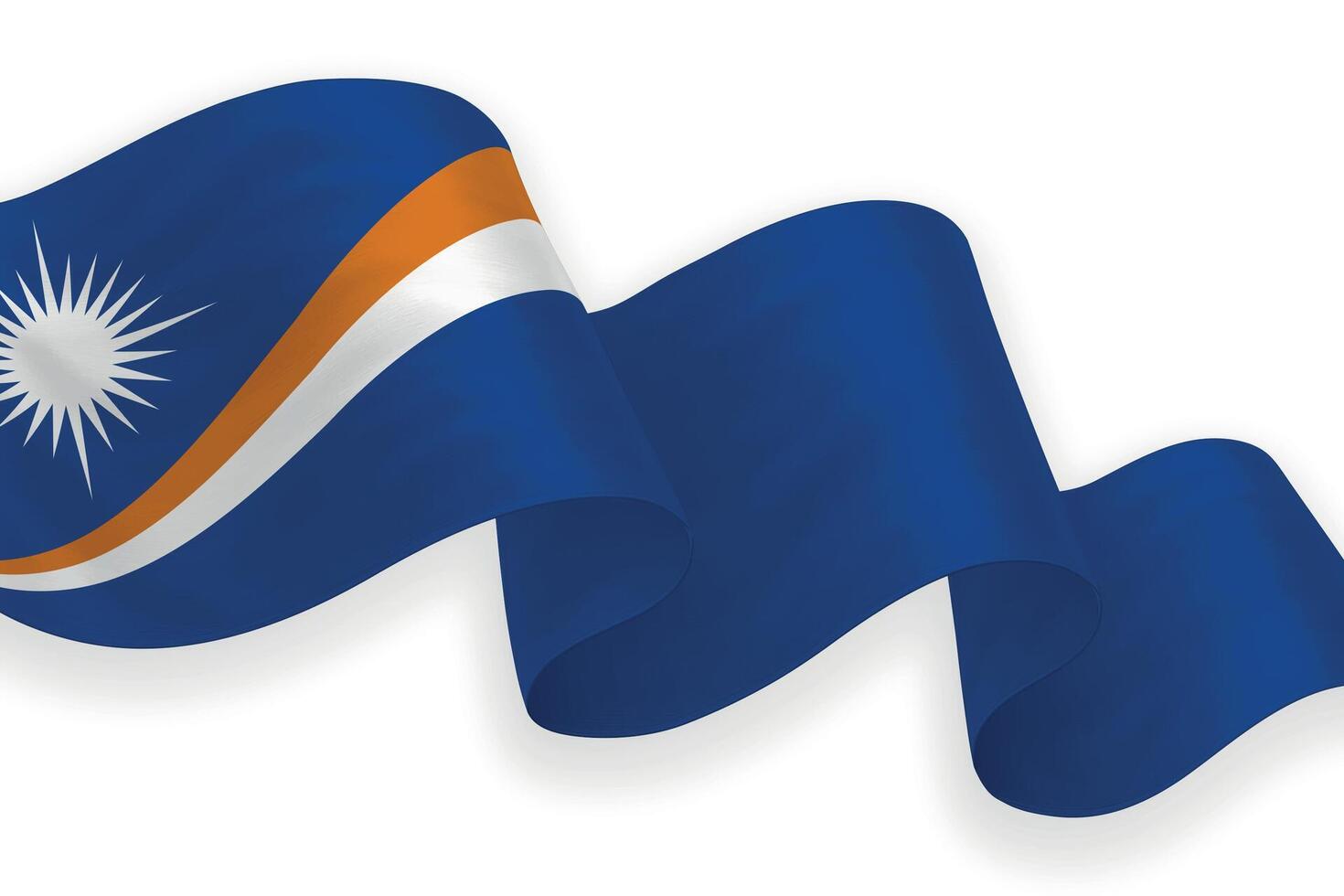 Marshall Islands national flag waving on white background vector