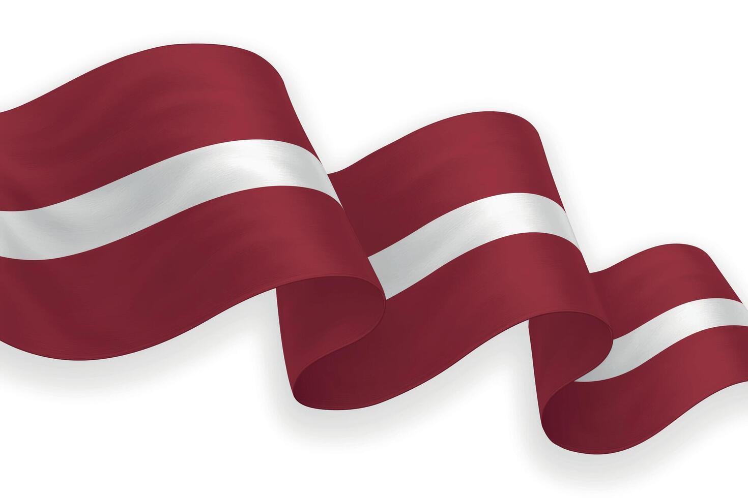 Latvia national flag waving on white background vector