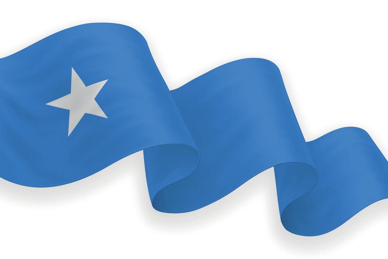 Somalia national flag waving on white background vector