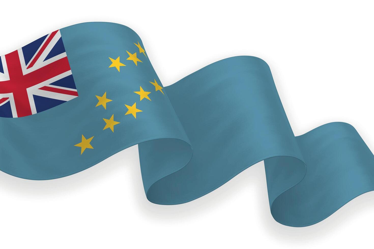 Tuvalu national flag waving on white background vector