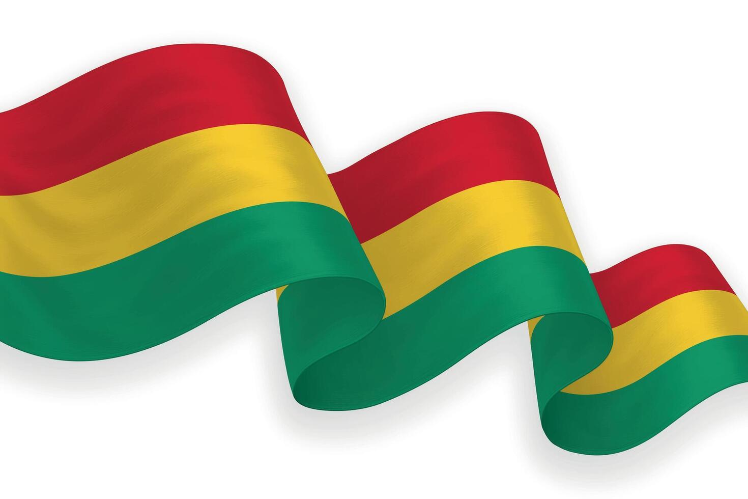Guinea national flag waving on white background vector