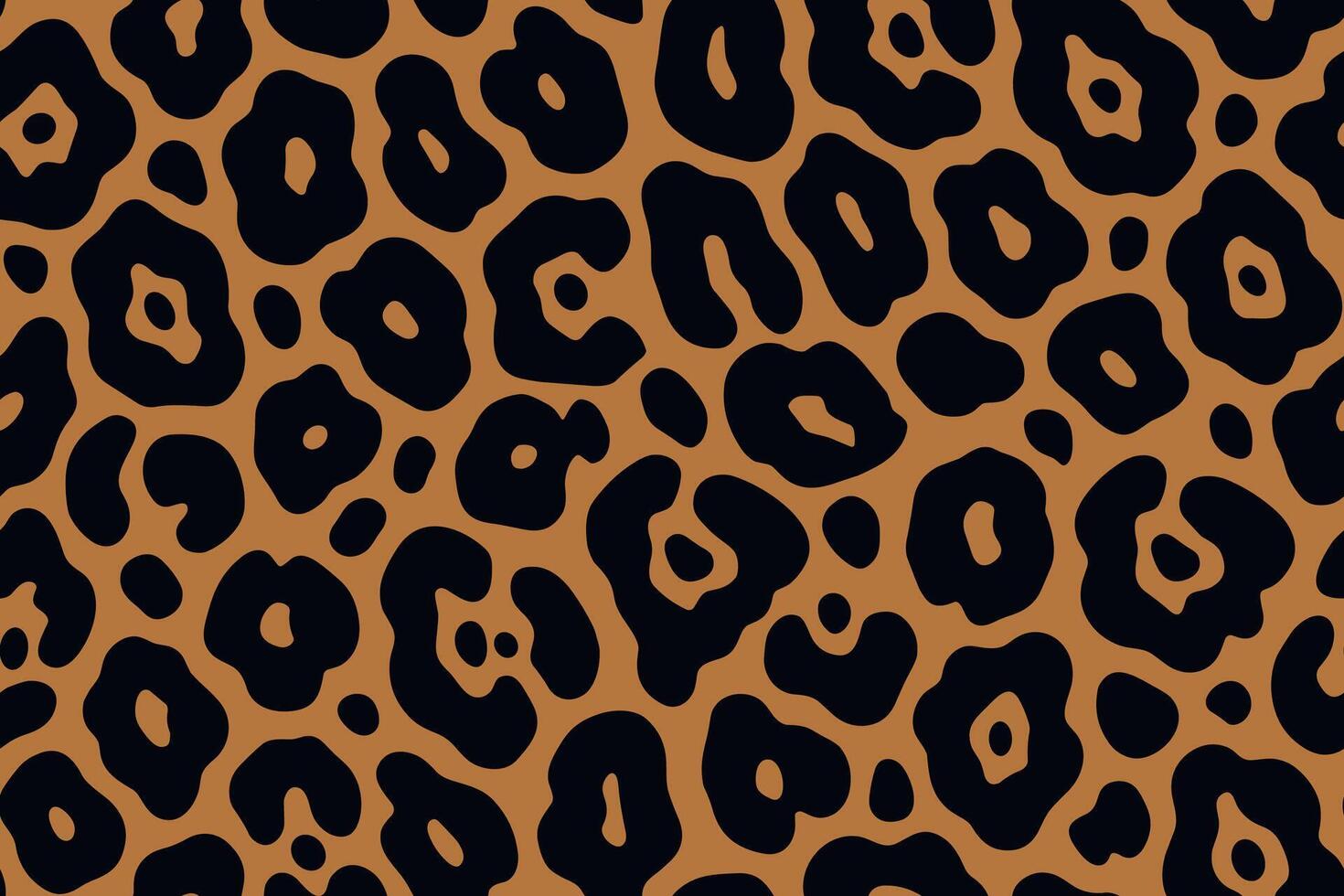 Seamless Abstract Lynx Print Pattern on Brown Background vector