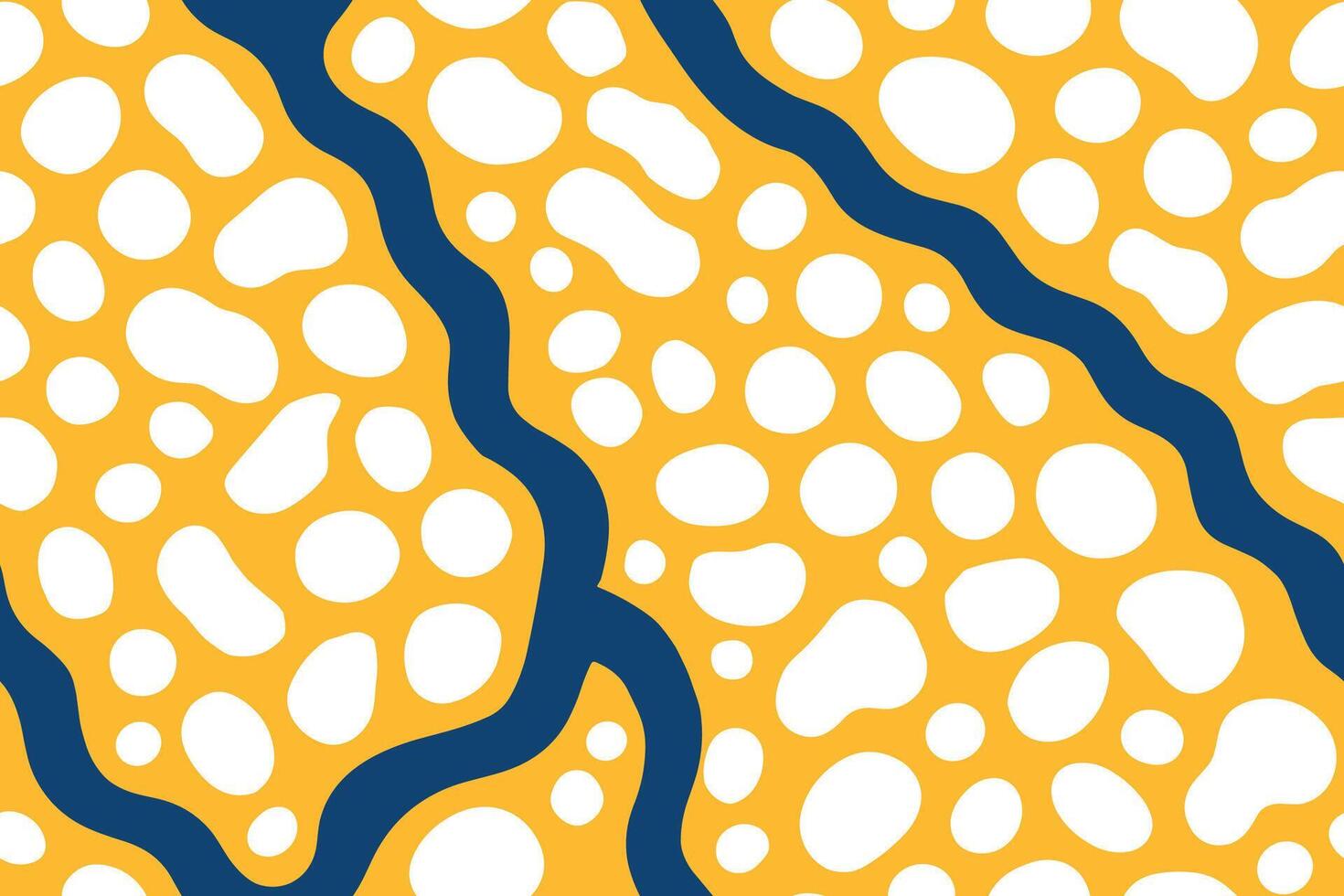 Seamless Abstract Yellow and Blue Poison Dart Frog Skin Pattern vector