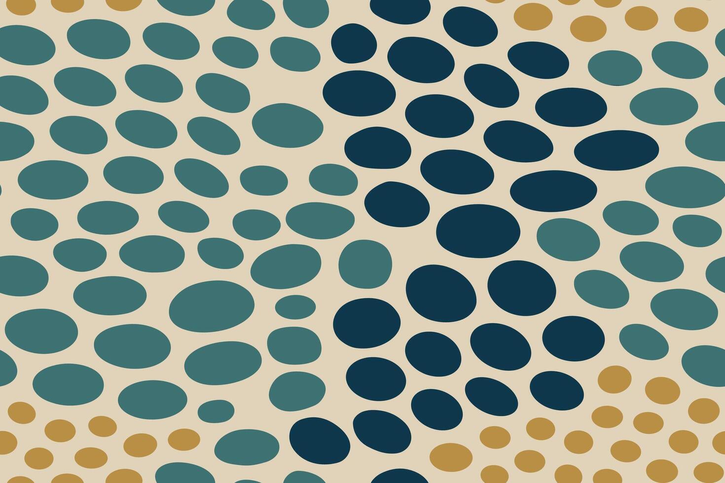 Seamless Triggerfish Inspired Spot Pattern in Blue, Teal, and Gold vector