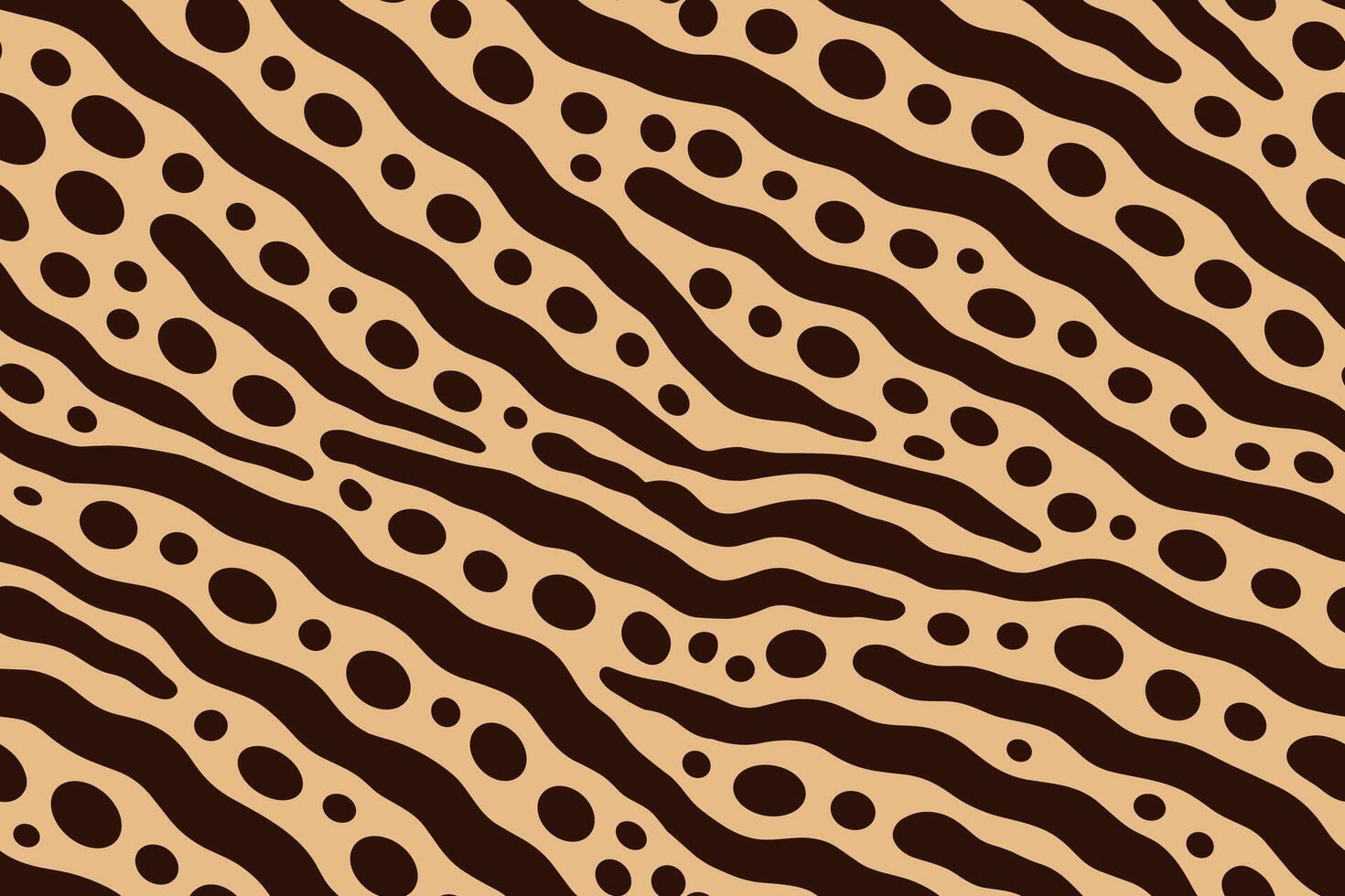 Seamless Striped and Spotted Lionfish Skin Pattern in Beige and Brown vector