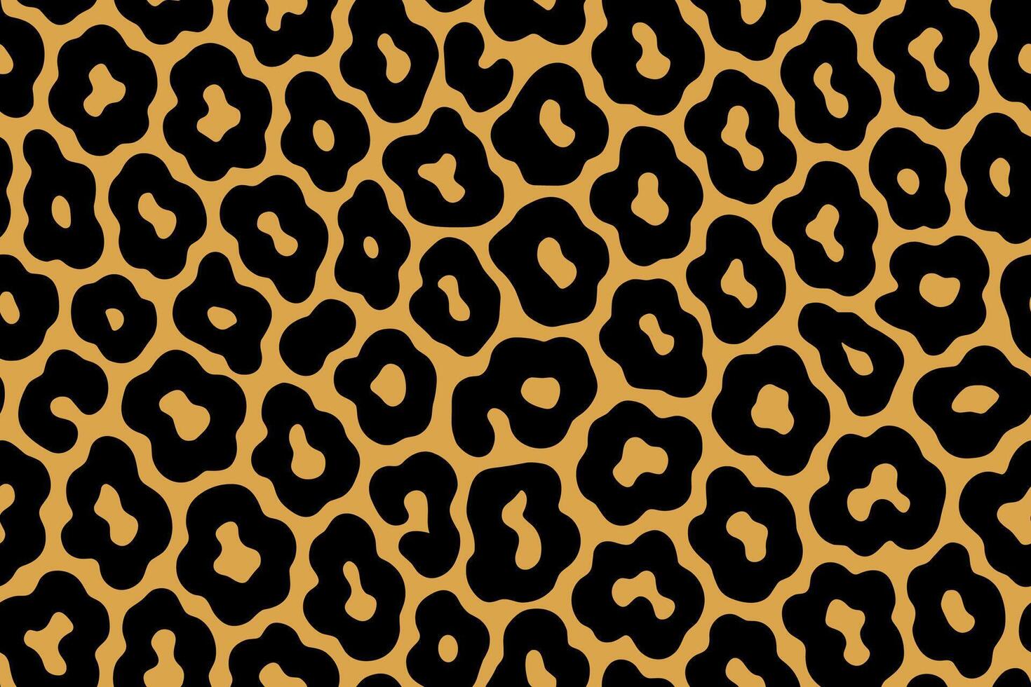 Retro Style Jaguar Print Seamless Pattern vector