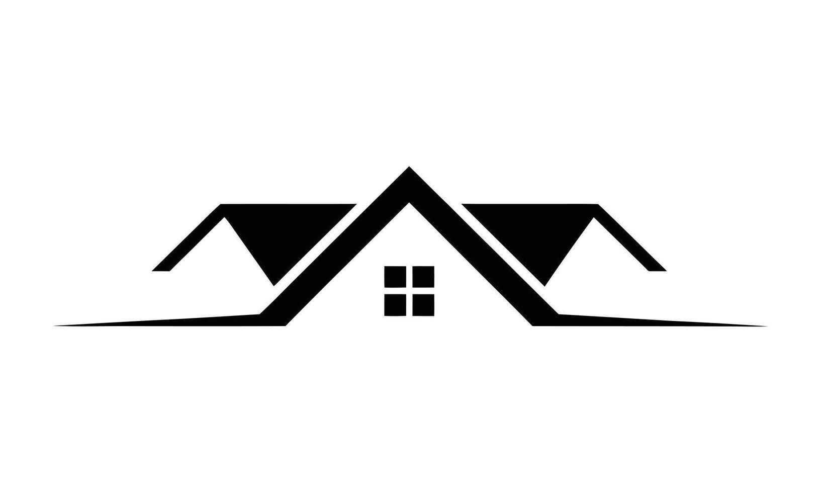 Abstract geometric home silhouette vector