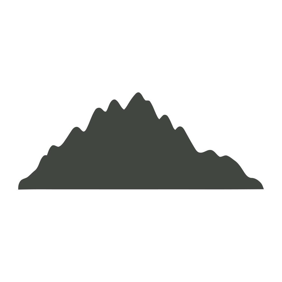 Majestic Mountain Range Silhouette View vector