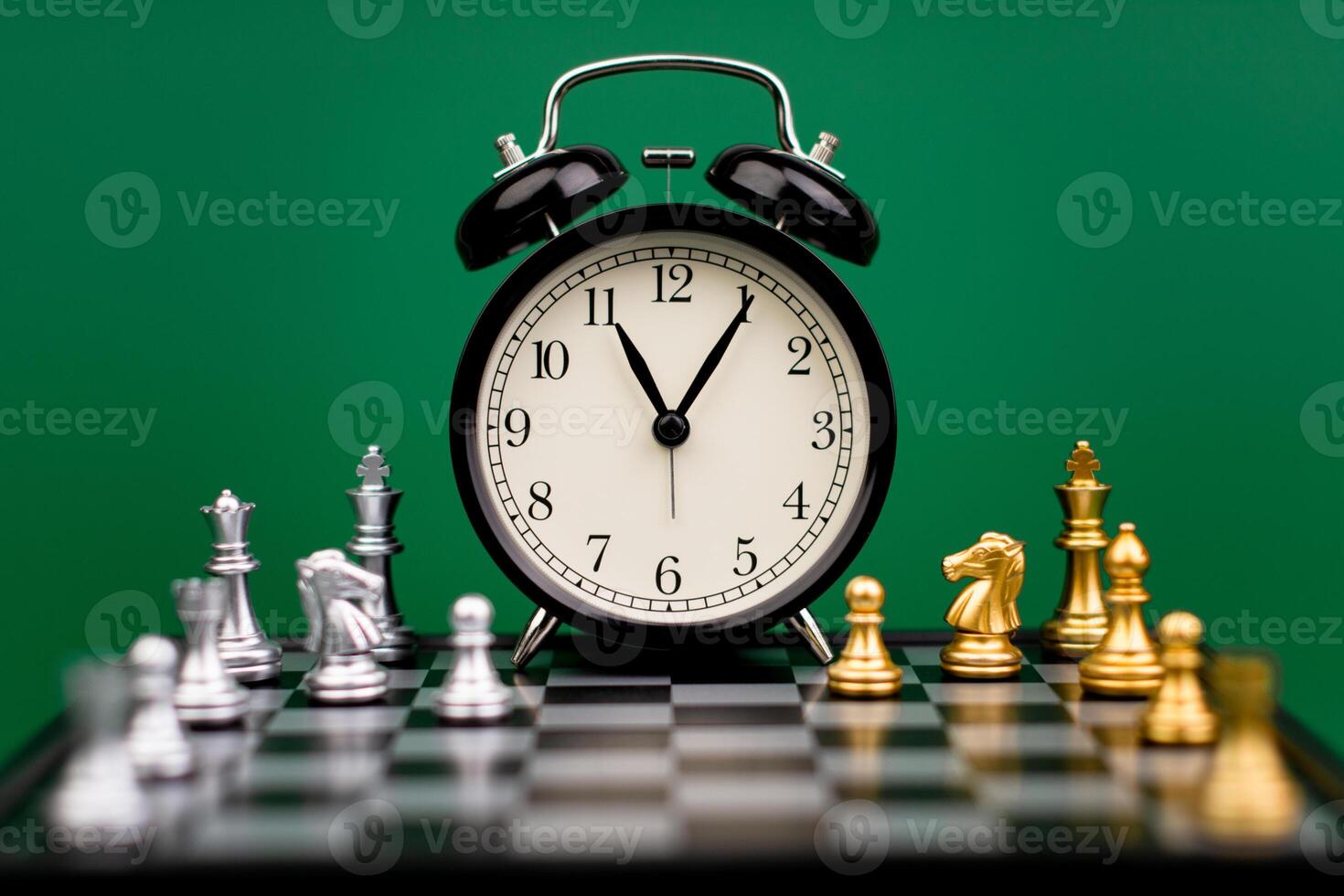 Clocks tell the time of work and life, processes and rules of limited time. Photo of clock.