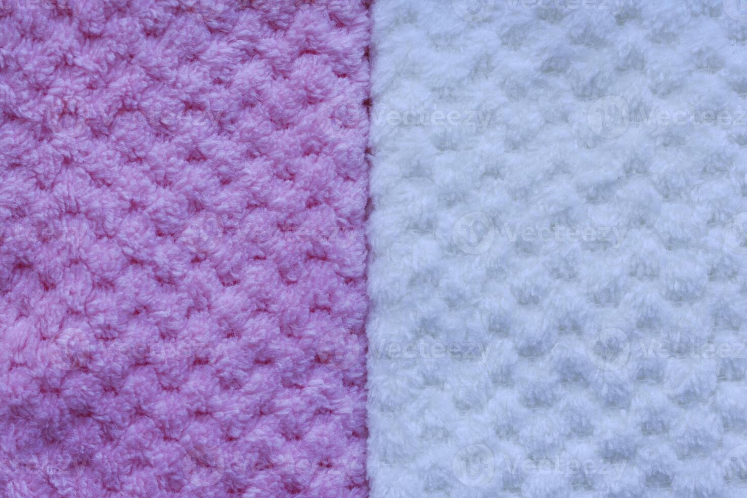 Luxury towels in gradient colors. Background of colorful towels. Several soft terry towels. photo