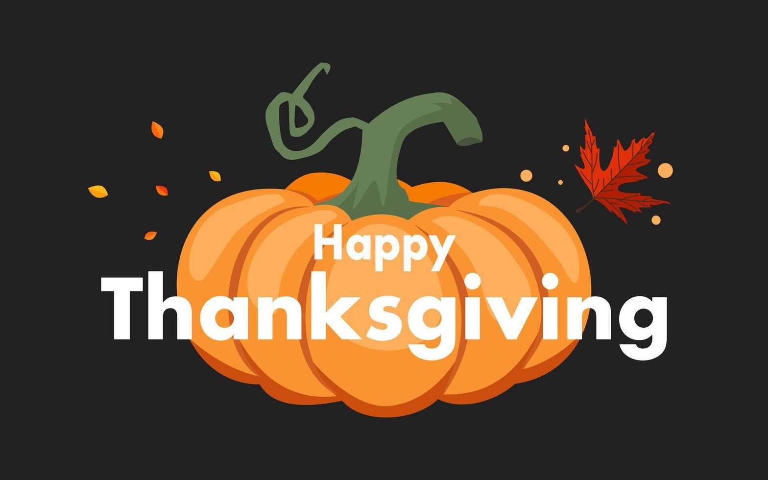 Happy Thanksgiving Day Background Concept. Hand lettering. Festive graphic design. vector