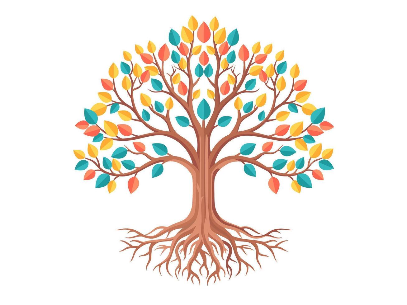 Tree of life logo concept. Nature LOGO style. vector