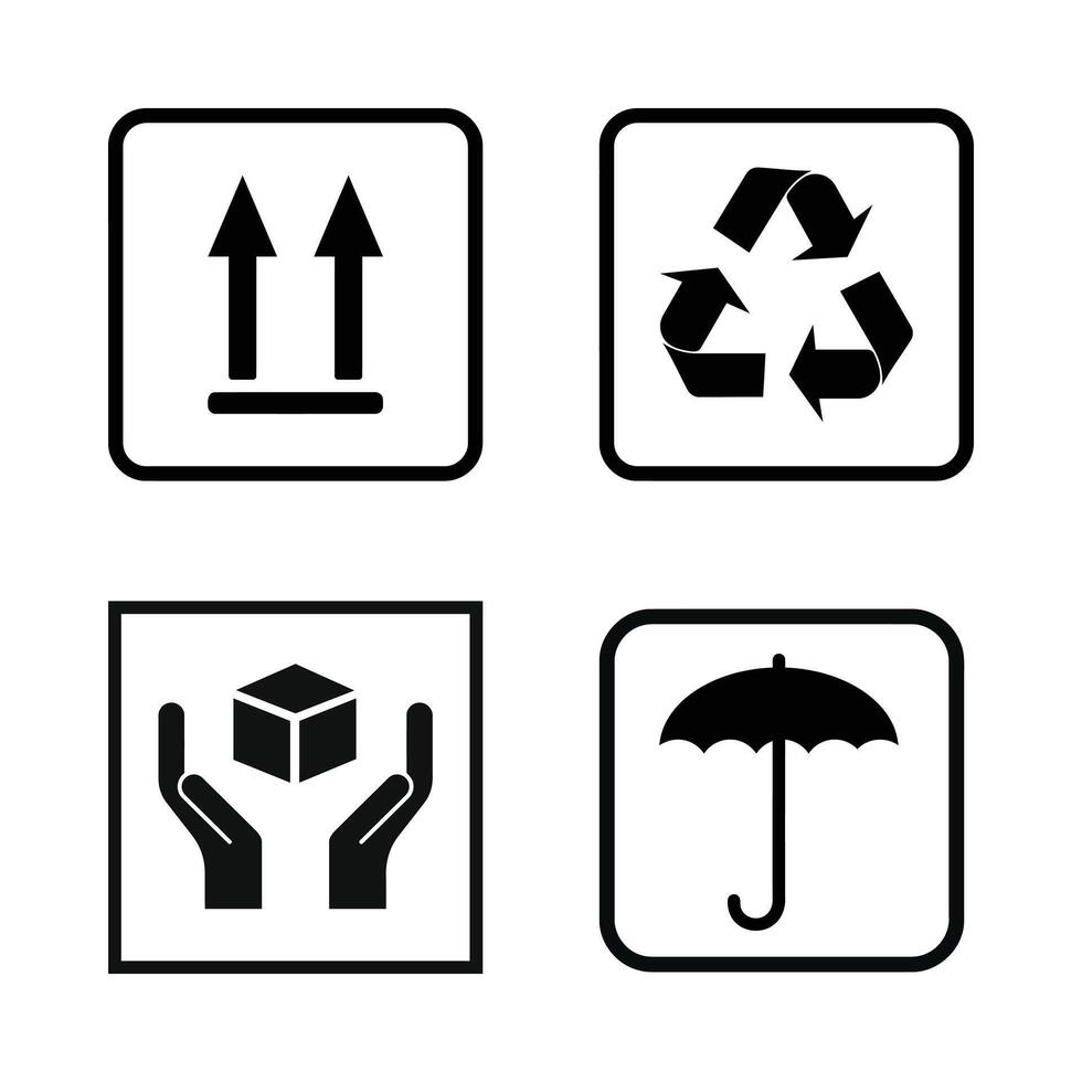 Four different icons for shipping and delivery vector