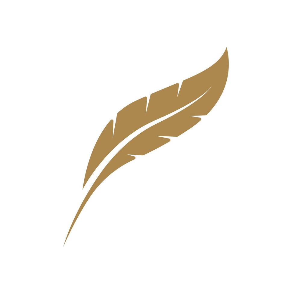 feather bird pen logo design concept creative idea vector