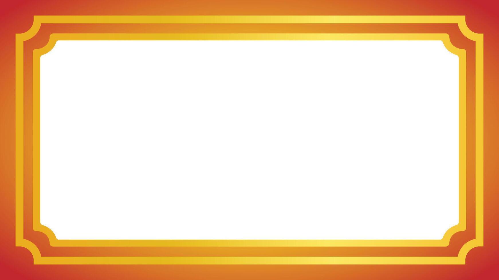 Elegant Golden Border Frame with Gradient Background for Versatile Design vector
