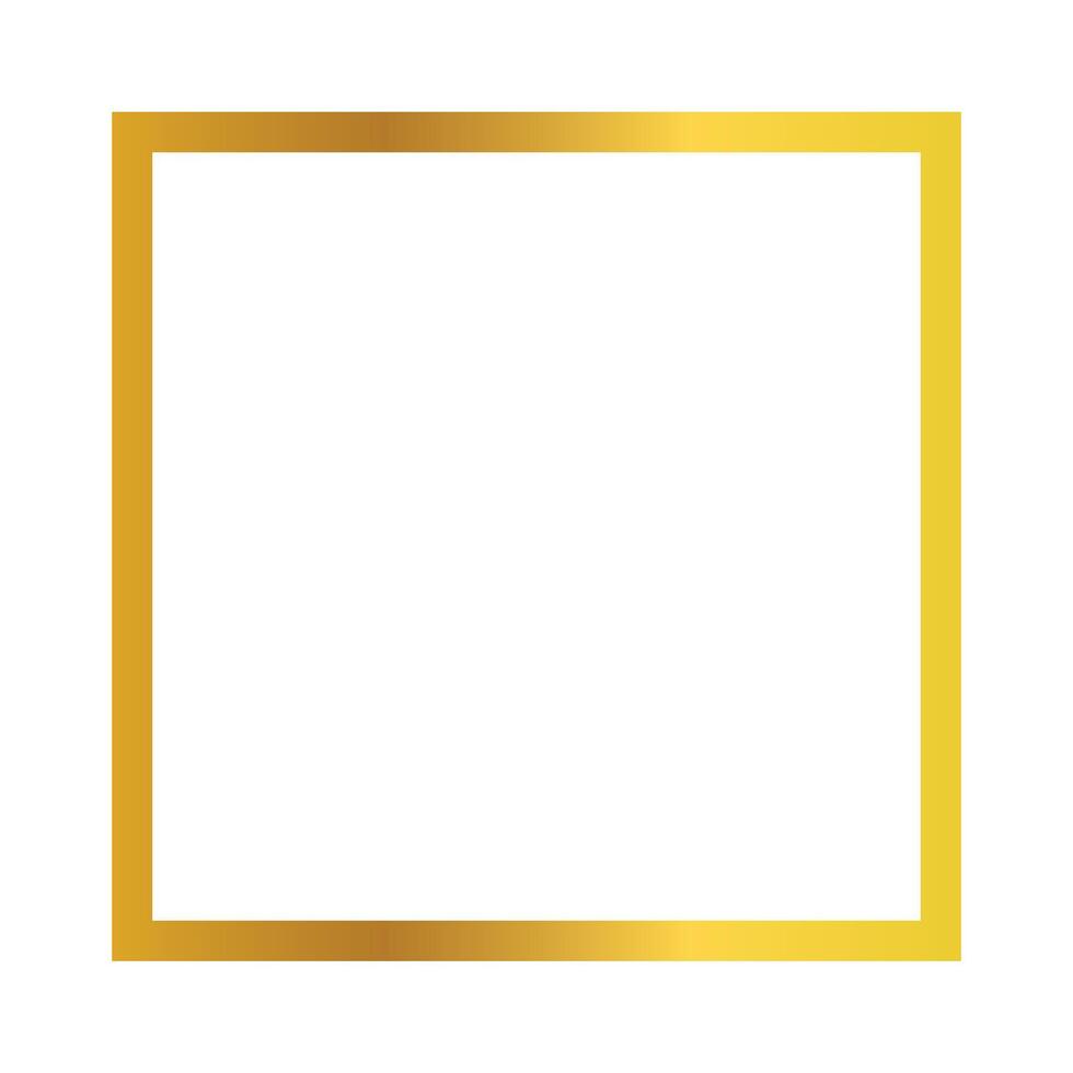 Golden Minimalist Square Frame With Simple and Elegant Design vector
