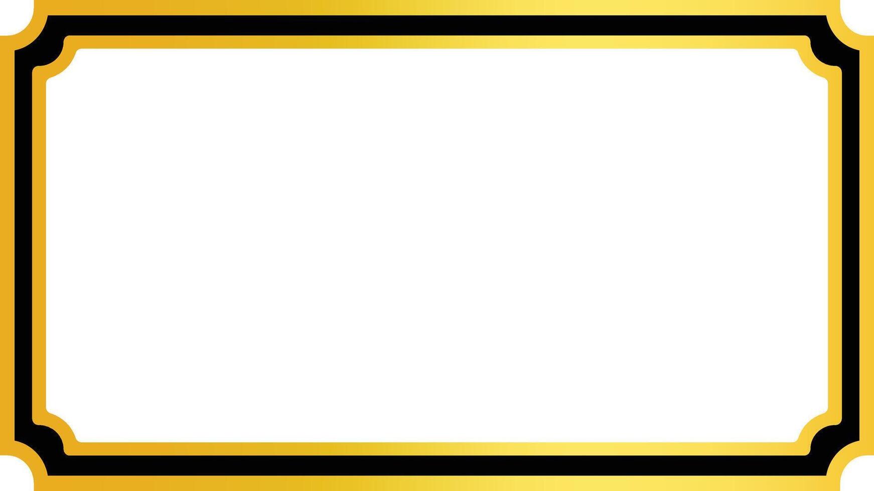 Elegant Blank Gold and Black Border Design for Certificates and Invitations vector