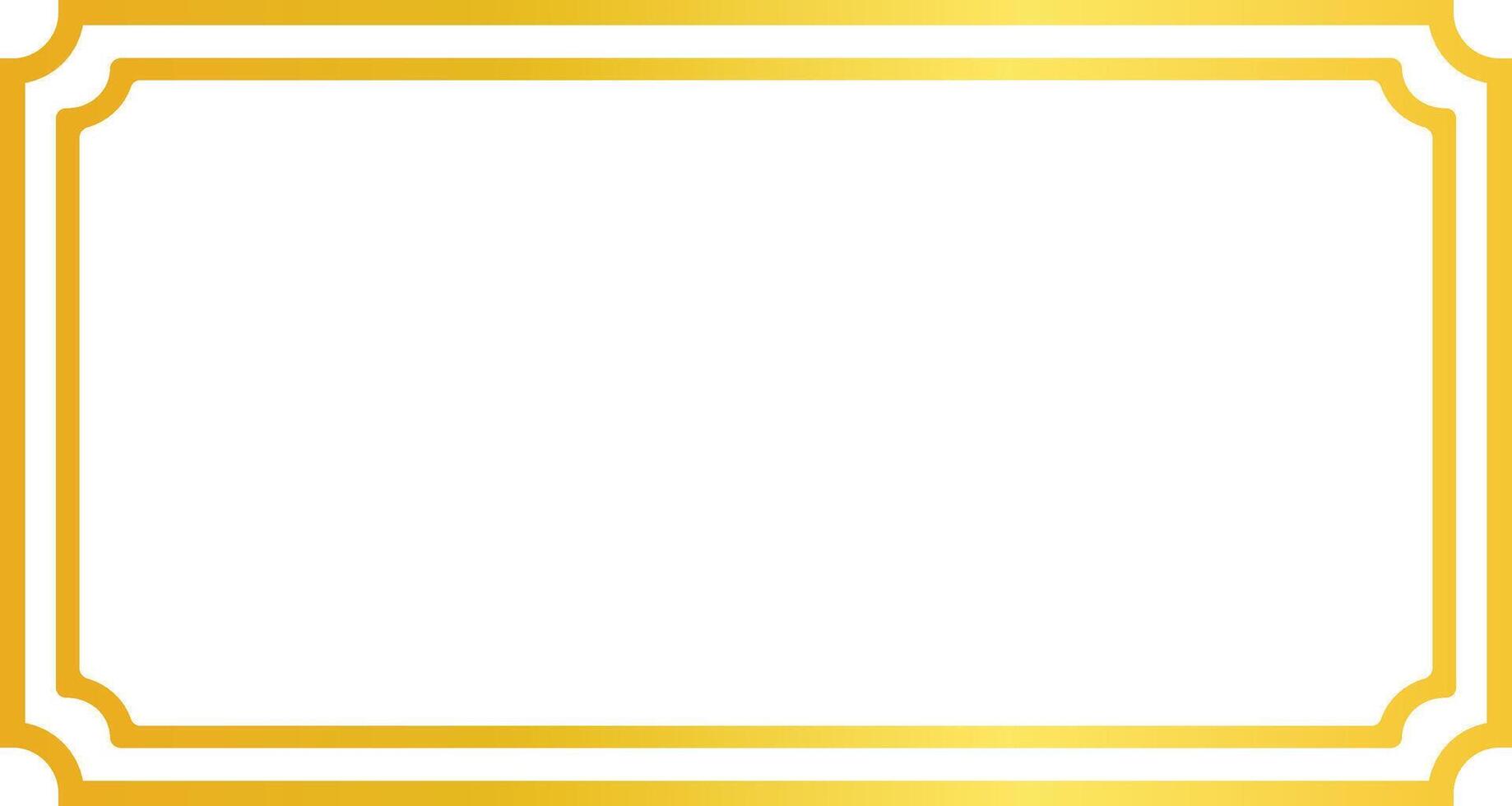 decorative layout with classic gold frame and white center, designed for certificates, label templates, packaging, or elegant invitation backgrounds in a clean, minimal style. vector