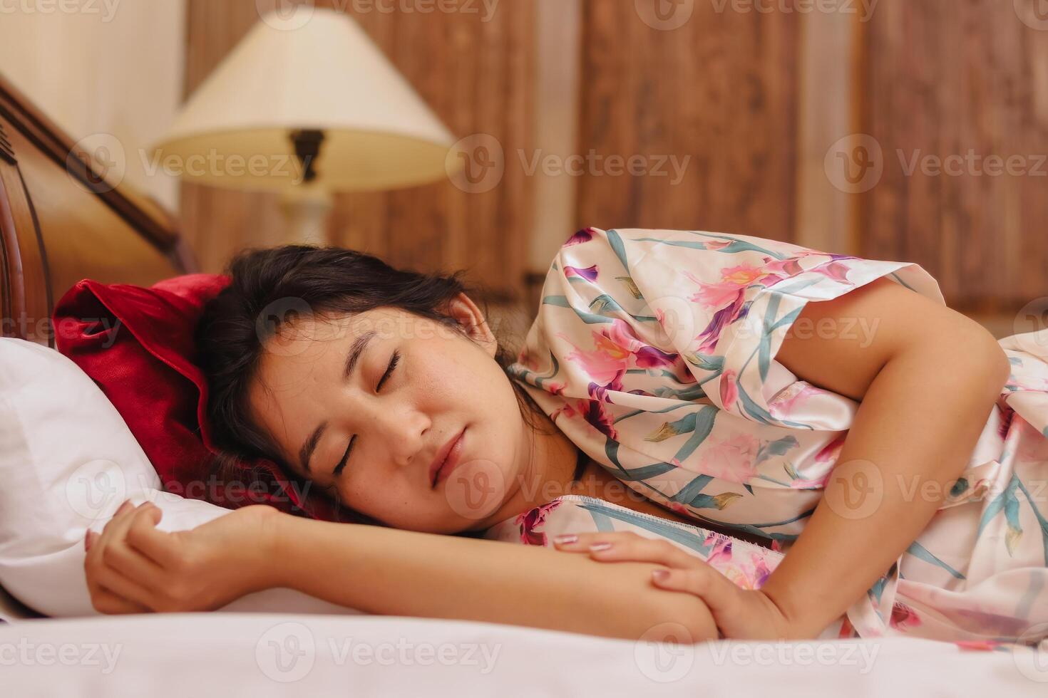 Peaceful Slumber, Asian Woman Resting photo