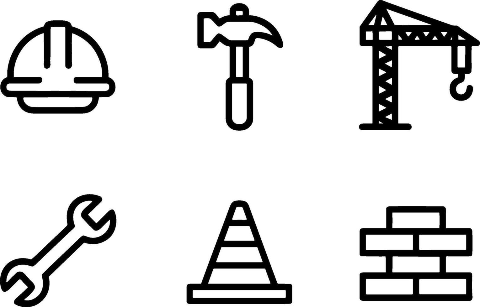 Construction Safety Toolss Set Building Industry Symbols vector