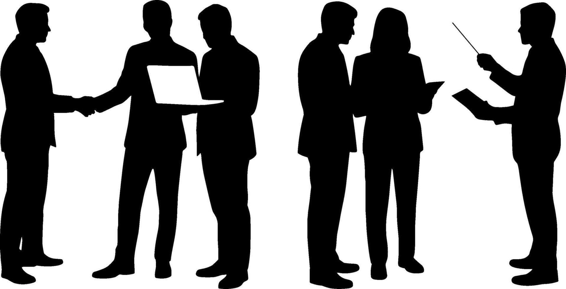 Business People Meeting Discussion Handshake Teamwork Collaboration vector