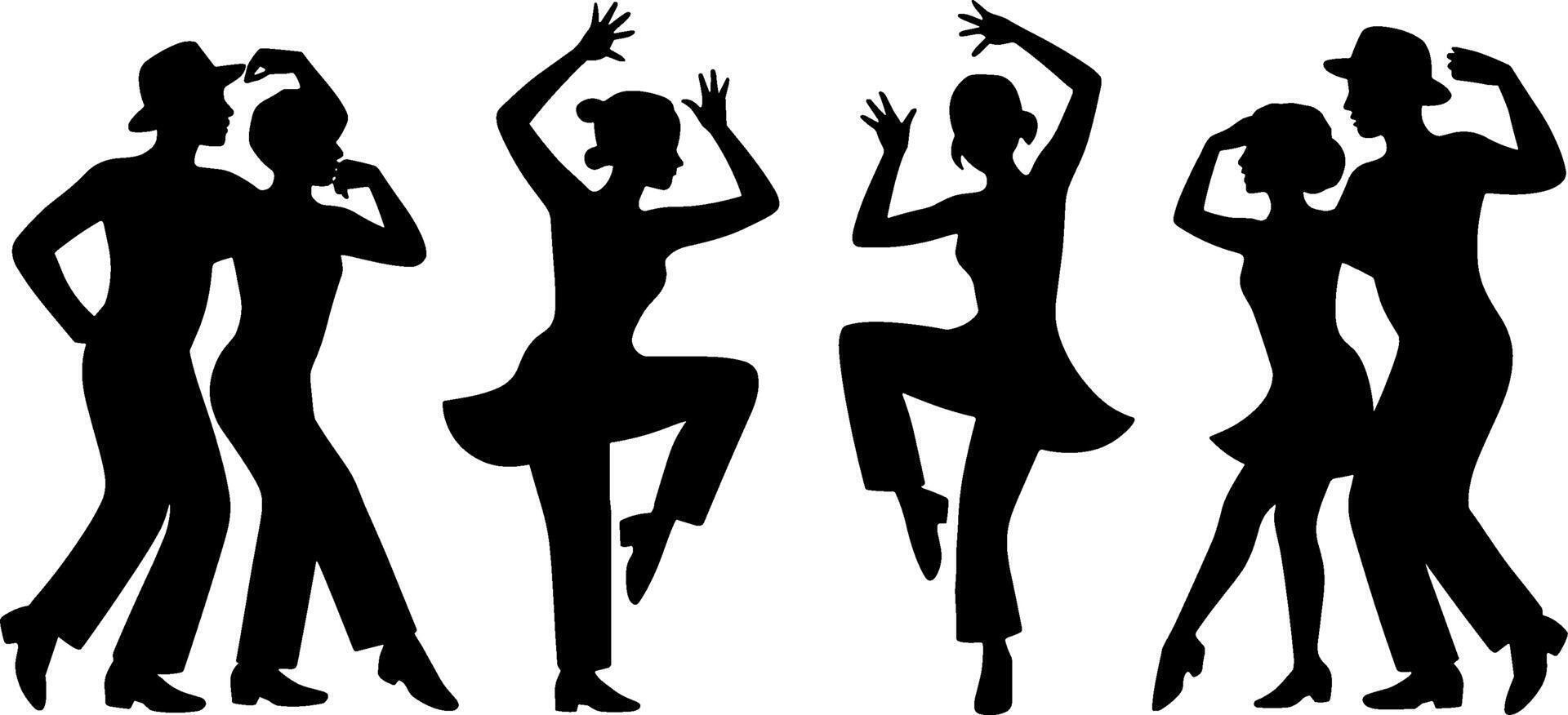Salsa Dance Couples Latin Music Party Social Event vector