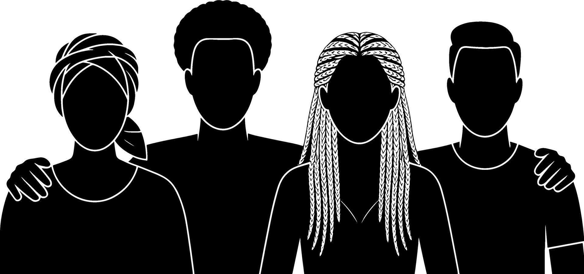 Diverse Group People Friendship Support Unity Concept vector