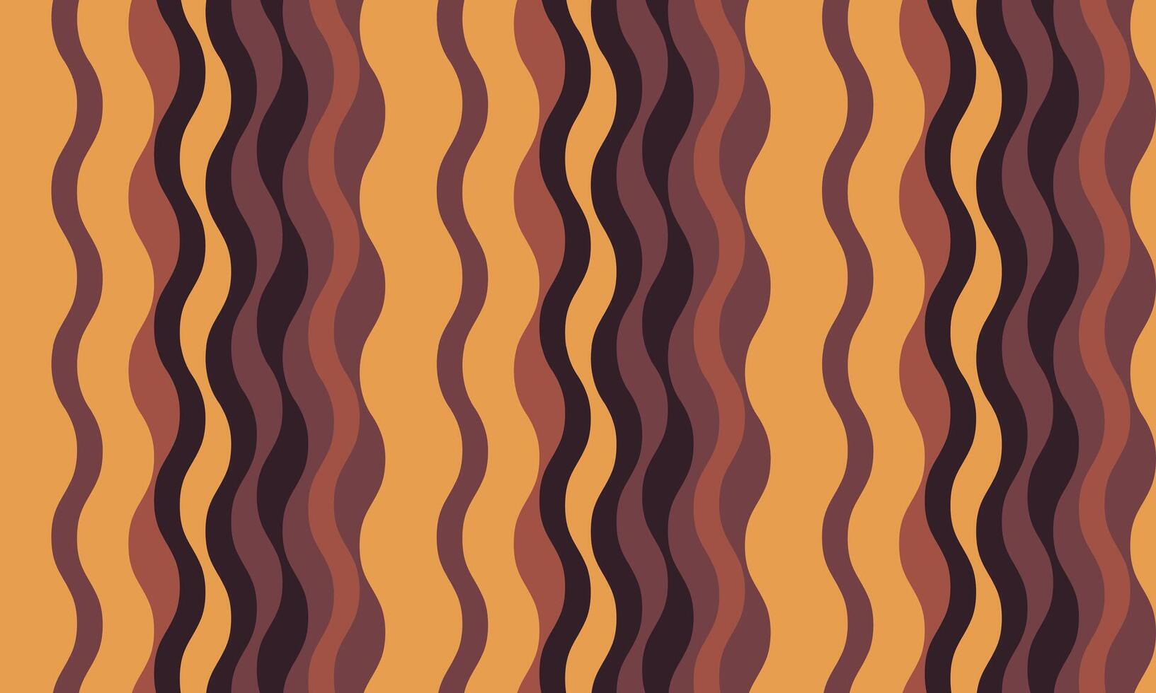 Abstract wavy lines pattern in earthy tones. Perfect for backgrounds, textiles, or website design. Evokes feelings of warmth, nature, and retro style. Versatile and visually appealing graphic. vector