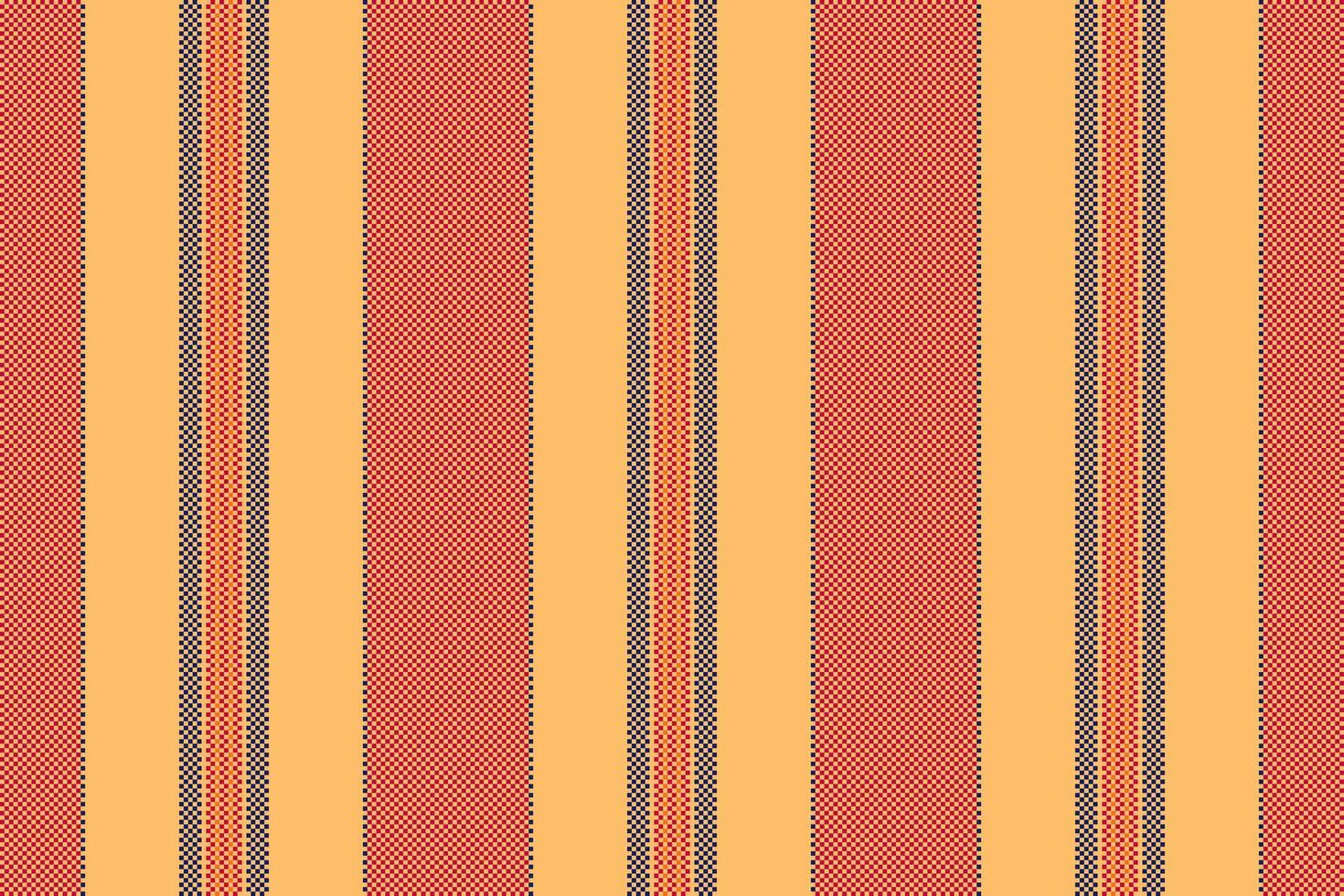 Layout background texture, festive seamless textile fabric. Basic stripe vertical lines pattern in orange and red colors. vector