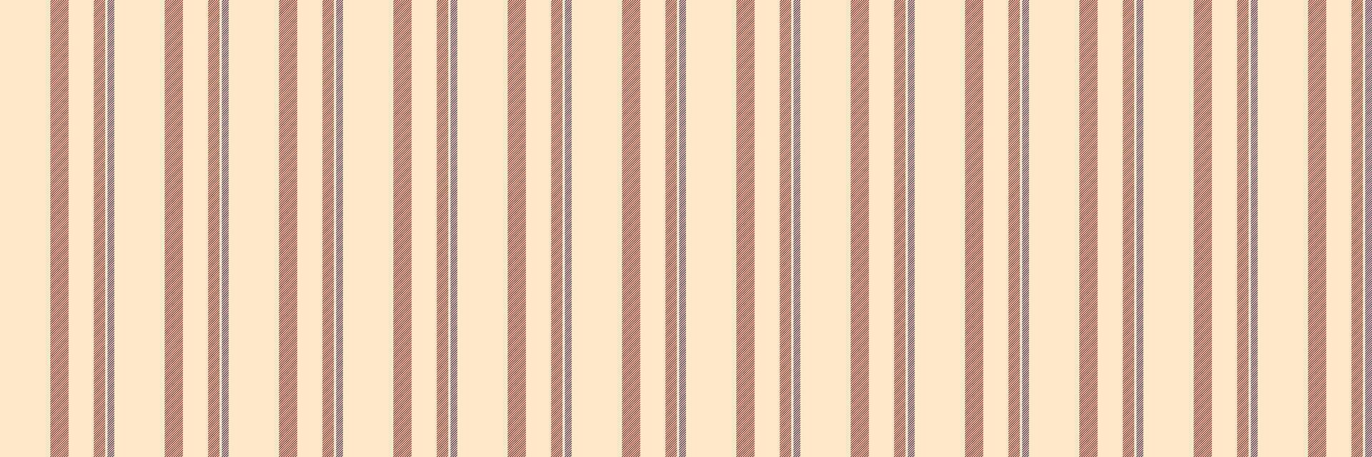 Stripe texture lines , 1970s stripe background vertical. Indian textile pattern fabric seamless in blanched almond and red colors. vector